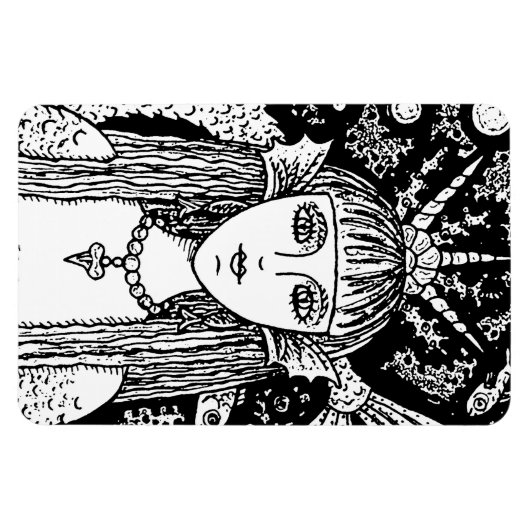 ゴシック体の人魚、黒海サイレンファンタジーWHIMSY MAG マグネット (横)