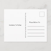 ゴシック体の半スカルハロウェディング日付を保存 案内ポストカード (裏面)