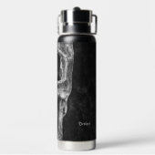 ゴシック体の半スカル白黒テクスチカッコいいャ ウォーターボトル (背面)