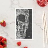 ゴシック体の半スカル頭部の白黒カッコいいグランジ (インサイチュ)