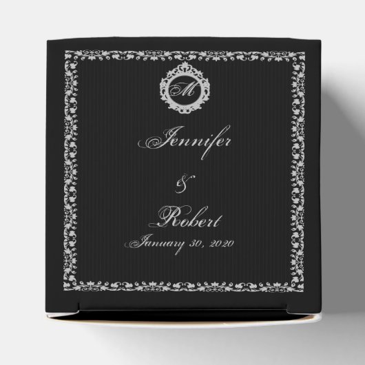 ゴシック体の枠モノグラムの優先ボックス フェイバーボックス (上部)