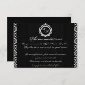 ゴシック体の枠モノグラム挿入 エンクロージャーカード (正面/裏面)