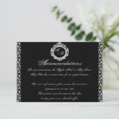 ゴシック体の枠モノグラム挿入 エンクロージャーカード (スタンド正面)