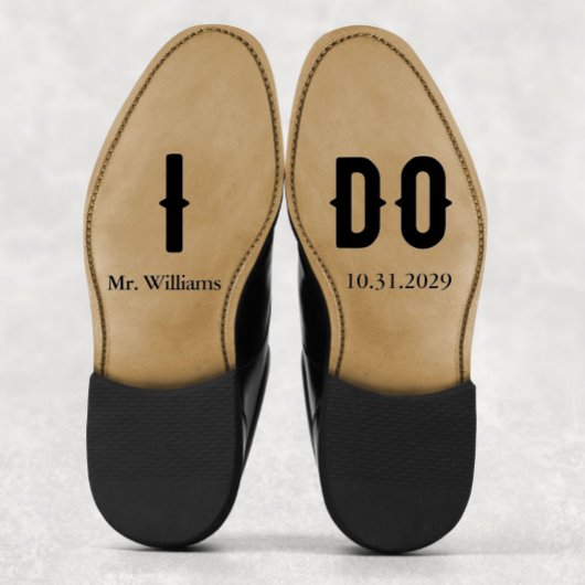 ゴシック体の靴を新郎結婚にするカスタム シール