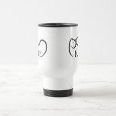 ゴシック体の「Purr」 トラベルマグ (中央)