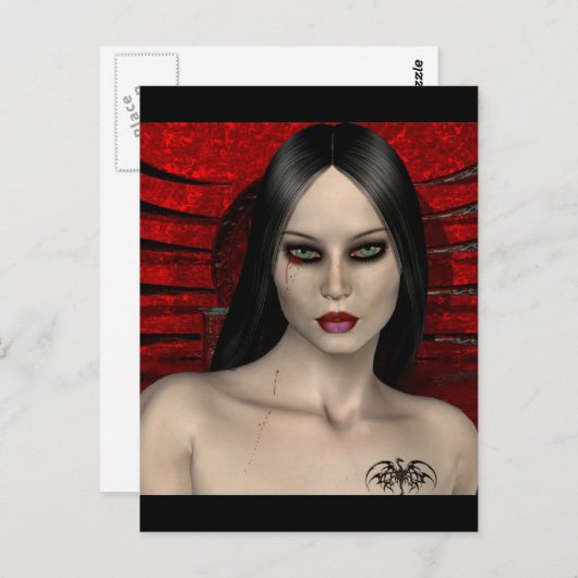 ゴシック体ガールズノーターニングポストカード ポストカード (正面/裏面)