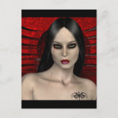 ゴシック体ガールズノーターニングポストカード ポストカード (正面)