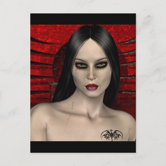 ゴシック体ガールズノーターニングポストカード ポストカード (正面)