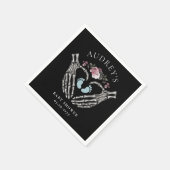 ゴシック体スケルトンハンドハート男の赤ちゃんシャワー スタンダードカクテルナプキン (角)