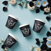 ゴシック体スケルトンハンドハート男の赤ちゃんシャワー 紙コップ