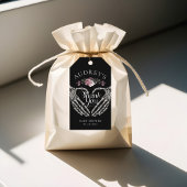 ゴシック体スケルトンハンドハート赤ちゃんシャワーありがとう ギフトタグ