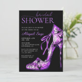 ゴシック体ハイヒールシューハロウィーンブライダルシャワー 招待状 (スタンド正面)