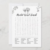 ゴシック体ハロウィーンブライダルシャワー単語検索カード 招待状 (正面)