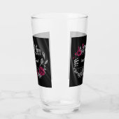 ゴシック体ハロウェディングの骨格手ブルゴーニュID866 タンブラーグラス (左)