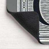 ゴシック体"G"の木版画のWoodblockのイニシャル マウスパッド (コーナー)