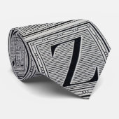 ゴシック体"Z"の木版画のWoodblockのイニシャル ネクタイ (ロール)