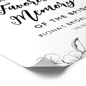 ゴシック共有お気に入りのブライダルシャワー標識 ポスター (角)