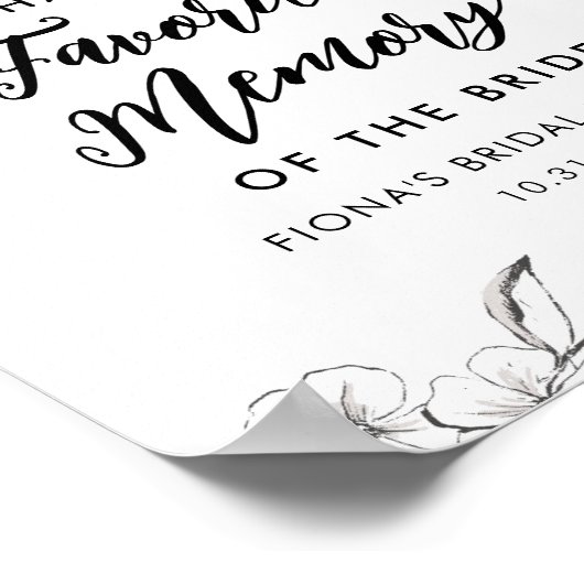 ゴシック共有お気に入りのブライダルシャワー標識 ポスター (角)