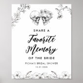 ゴシック共有お気に入りのブライダルシャワー標識 ポスター (正面)