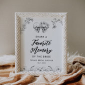 ゴシック共有お気に入りのブライダルシャワー標識 ポスター