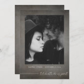 ゴシック写真の日付の保存 招待状 (正面/裏面)