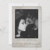 ゴシック写真の日付の保存 招待状 (正面)