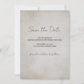 ゴシック写真の日付の保存 招待状 (裏面)