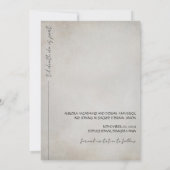 ゴシック写真の結婚式の日付を保存 招待状 (裏面)