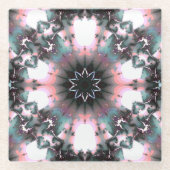 ゴシック凍ってい冬スパイダーウェブ ガラスコースター (正面)