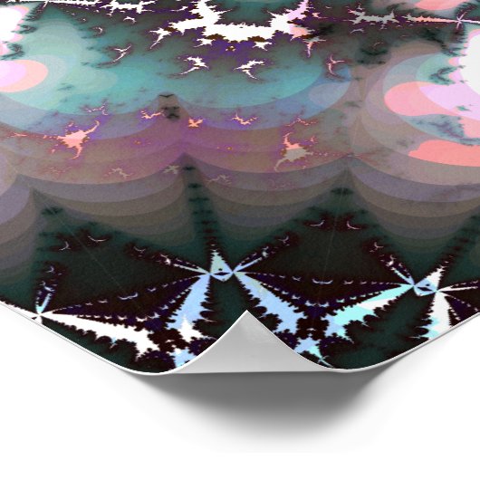 ゴシック凍ってい冬スパイダーウェブ ポスター (角)