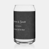 ゴシック半スカルカッコいい白黒グランジ ガラス缶 (左)