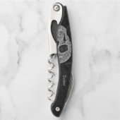 ゴシック半スカルカッコいい白黒グランジ ソムリエナイフ (正面)