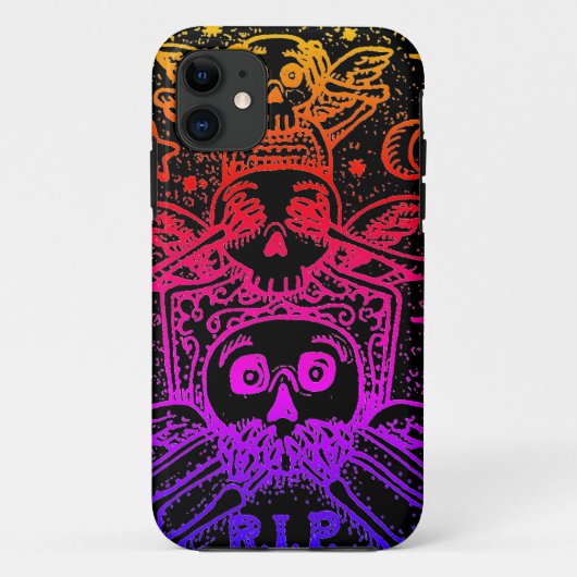 ゴシック参照して悪、墓地のスカル電話ケース Case-Mate iPhoneケース (裏面)