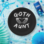 ゴシック叔母おもしろいエモアンティパンクキュートスケルトンハンド ペーパープレート (パーティー)