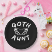 ゴシック叔母おもしろいエモアンティパンクキュートスケルトンハンド ペーパープレート (パーティー)