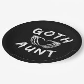 ゴシック叔母おもしろいエモアンティパンクキュートスケルトンハンド ペーパープレート (アングル)