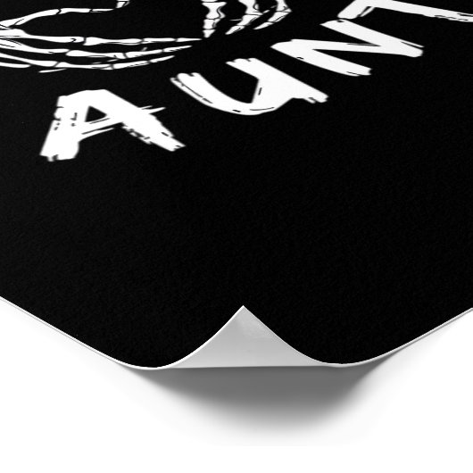 ゴシック叔母おもしろいエモアンティパンクキュートスケルトンハンド ポスター (角)