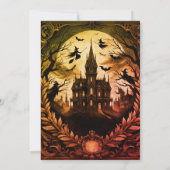 ゴシック古ビクトリアンヴィンテージハローウィンパーティ 招待状 (裏面)