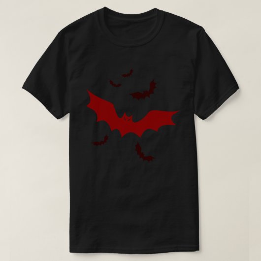 ゴシック吸血鬼コウモリ Tシャツ (デザイン正面)