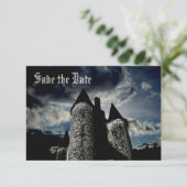 ゴシック城シーン Save the Date 招待状 (スタンド正面)