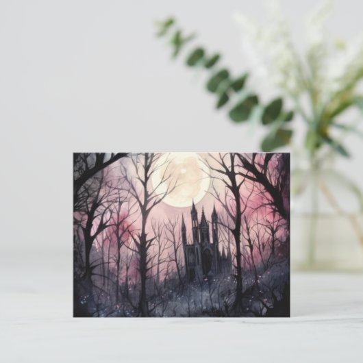 ゴシック城満月の森ハロウィーン シーズンポストカード (スタンド正面)