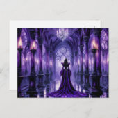 ゴシック城館の神秘的な吸血鬼の女王 ポストカード (正面/裏面)