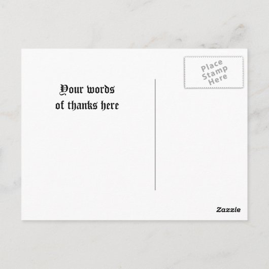 ゴシック墓地ありがとう ポストカード (裏面)