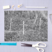 ゴシック墓地クロス白黒ヴィンテージ 薄葉紙 (クラフト)