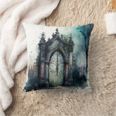 ゴシック墓地ゲートシリーズデザイン11 クッション (ブランケット)