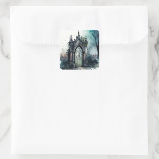 ゴシック墓地ゲートシリーズデザイン11 スクエアシール (バッグ)