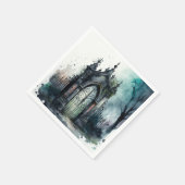 ゴシック墓地ゲートシリーズデザイン11 スタンダードカクテルナプキン (角)