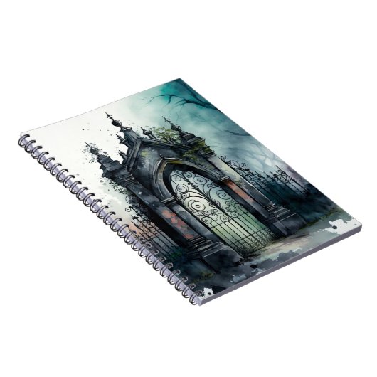 ゴシック墓地ゲートシリーズデザイン11 ノートブック (右側)
