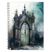 ゴシック墓地ゲートシリーズデザイン11 ノートブック (正面)