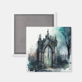 ゴシック墓地ゲートシリーズデザイン11 マグネット (正面/裏面)